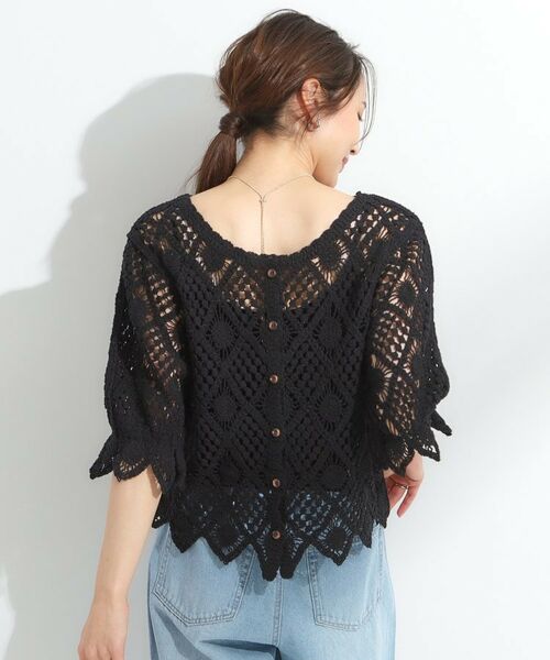 SHOO・LA・RUE / シューラルー カーディガン・ボレロ | 【2WAY】大人のほんのり甘いスタイルに クロシェレースカーディガン | 詳細4