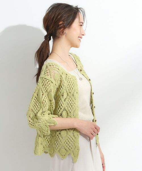 SHOO・LA・RUE / シューラルー カーディガン・ボレロ | 【2WAY】大人のほんのり甘いスタイルに クロシェレースカーディガン | 詳細9