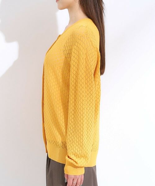 SHOO・LA・RUE / シューラルー カーディガン・ボレロ | 【S-LL】透かし編みが大人上品 マルチボタンニットカーディガン | 詳細18