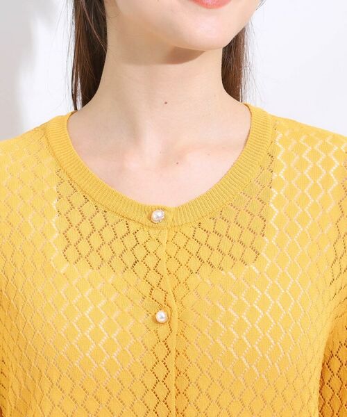 SHOO・LA・RUE / シューラルー カーディガン・ボレロ | 【S-LL】透かし編みが大人上品 マルチボタンニットカーディガン | 詳細20