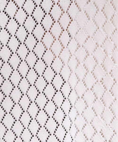 SHOO・LA・RUE / シューラルー カーディガン・ボレロ | 【S-LL】透かし編みが大人上品 マルチボタンニットカーディガン | 詳細4