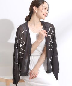 SHOO・LA・RUE / シューラルー カーディガン・ボレロ | ニュアンスデザインがこなれ見え 刺繍デザイン シアーカーディガン