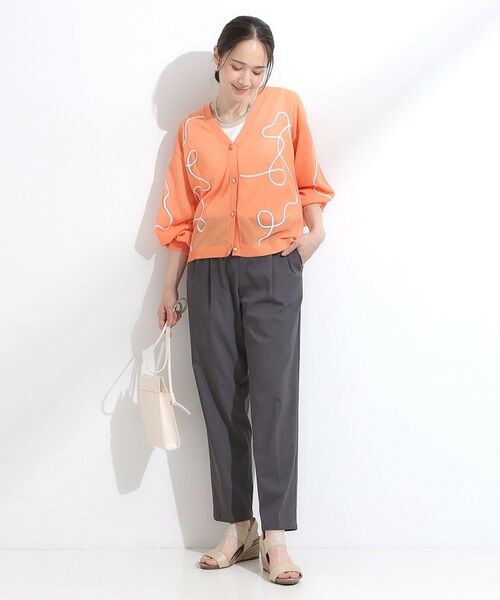 SHOO・LA・RUE / シューラルー カーディガン・ボレロ | ニュアンスデザインがこなれ見え 刺繍デザイン シアーカーディガン | 詳細11