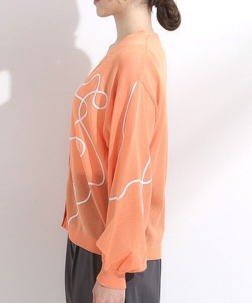 SHOO・LA・RUE / シューラルー カーディガン・ボレロ | ニュアンスデザインがこなれ見え 刺繍デザイン シアーカーディガン | 詳細18