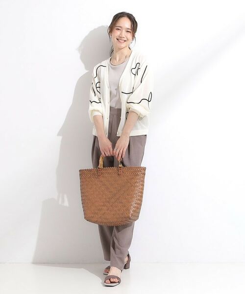 SHOO・LA・RUE / シューラルー カーディガン・ボレロ | ニュアンスデザインがこなれ見え 刺繍デザイン シアーカーディガン | 詳細3