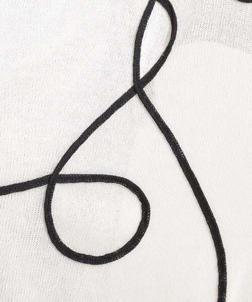 SHOO・LA・RUE / シューラルー カーディガン・ボレロ | ニュアンスデザインがこなれ見え 刺繍デザイン シアーカーディガン | 詳細4