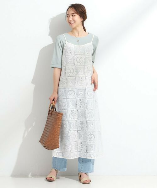 SHOO・LA・RUE / シューラルー ミニ丈・ひざ丈ワンピース | 【S-LL】レースキャミワンピース | 詳細1