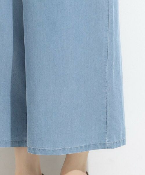 SHOO・LA・RUE / シューラルー デニムパンツ | 【洗える/S-LL/ひんやり】金ボタンがアクセント 大人のデニムガウチョパンツ | 詳細15