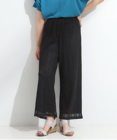 SHOO・LA・RUE / シューラルー パンツ | 【S-LL】クロシェ風レースイージーワイドパンツ