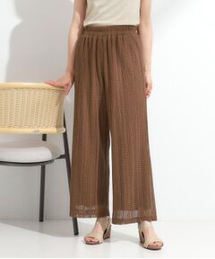 SHOO・LA・RUE / シューラルー パンツ | 【S-LL】クロシェ風レースイージーワイドパンツ