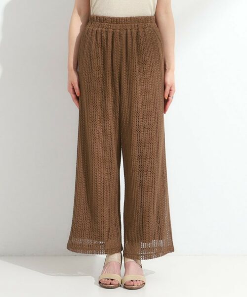 SHOO・LA・RUE / シューラルー パンツ | 【S-LL】クロシェ風レースイージーワイドパンツ | 詳細13