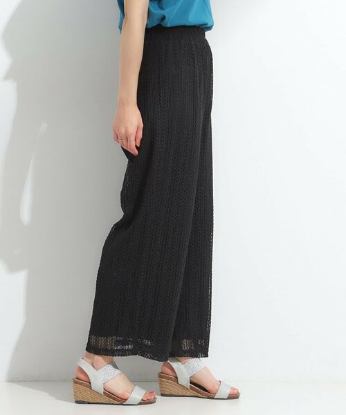 SHOO・LA・RUE / シューラルー パンツ | 【S-LL】クロシェ風レースイージーワイドパンツ | 詳細2