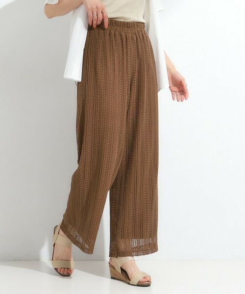 SHOO・LA・RUE / シューラルー パンツ | 【S-LL】クロシェ風レースイージーワイドパンツ | 詳細6