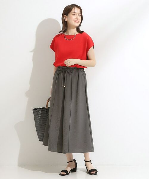 SHOO・LA・RUE / シューラルー ショート・ハーフ・半端丈パンツ | 【S-LL/ひんやり】さらっとタッチできれい見え ピンタックスカーチョ | 詳細2