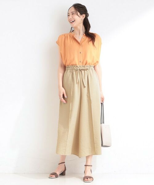 SHOO・LA・RUE / シューラルー ショート・ハーフ・半端丈パンツ | 【S-LL/ひんやり】さらっとタッチできれい見え ピンタックスカーチョ | 詳細26