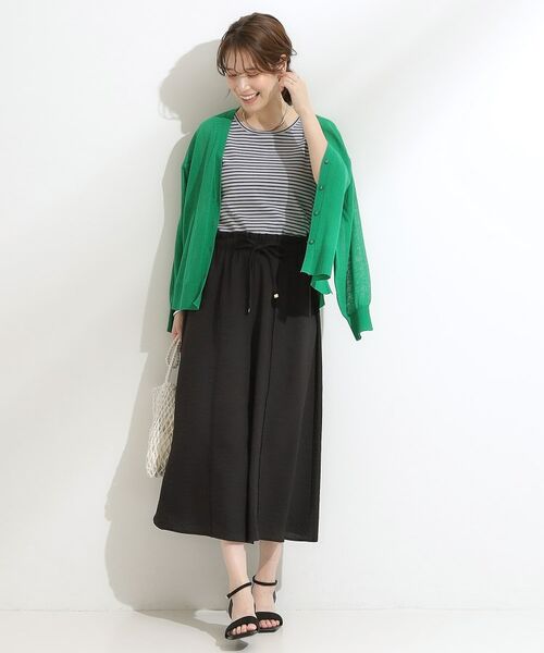 SHOO・LA・RUE / シューラルー ショート・ハーフ・半端丈パンツ | 【S-LL/ひんやり】さらっとタッチできれい見え ピンタックスカーチョ | 詳細6