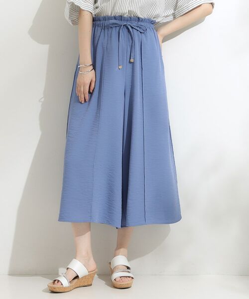 SHOO・LA・RUE / シューラルー ショート・ハーフ・半端丈パンツ | 【S-LL/ひんやり】さらっとタッチできれい見え ピンタックスカーチョ | 詳細8