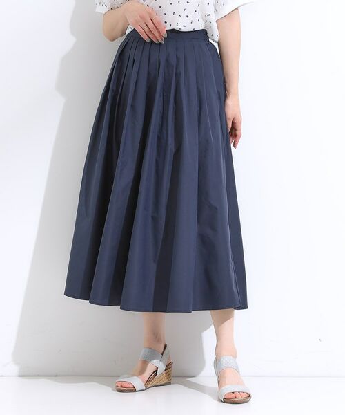 SHOO・LA・RUE / シューラルー ロング・マキシ丈スカート | 【洗える/S-LL/撥水】タックギャザー フレアスカート | 詳細1