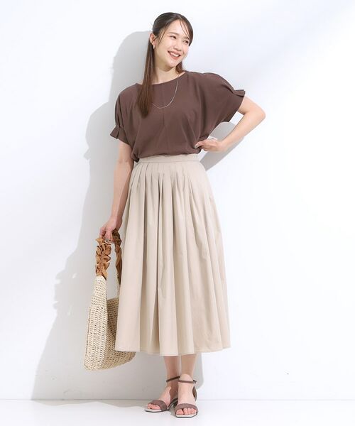 SHOO・LA・RUE / シューラルー ロング・マキシ丈スカート | 【洗える/S-LL/撥水】タックギャザー フレアスカート | 詳細7