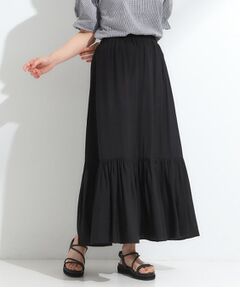 SHOO・LA・RUE / シューラルー ロング・マキシ丈スカート | 麻調ティアードスカート