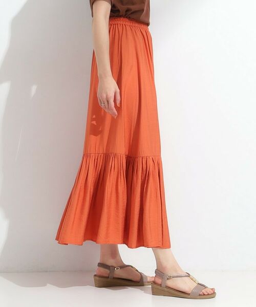 SHOO・LA・RUE / シューラルー ロング・マキシ丈スカート | 麻調ティアードスカート | 詳細10