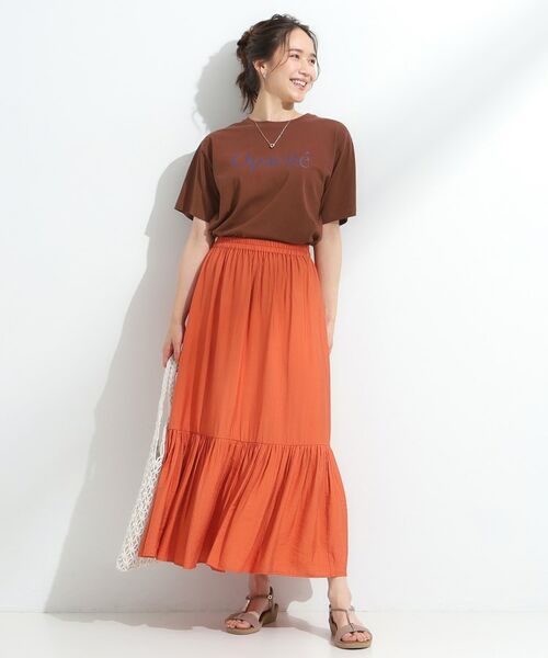 SHOO・LA・RUE / シューラルー ロング・マキシ丈スカート | 麻調ティアードスカート | 詳細11