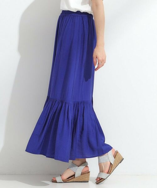SHOO・LA・RUE / シューラルー ロング・マキシ丈スカート | 麻調ティアードスカート | 詳細14