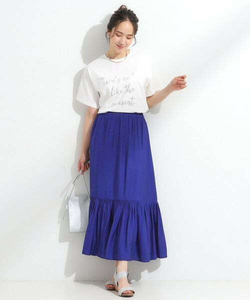 SHOO・LA・RUE / シューラルー ロング・マキシ丈スカート | 麻調ティアードスカート | 詳細15