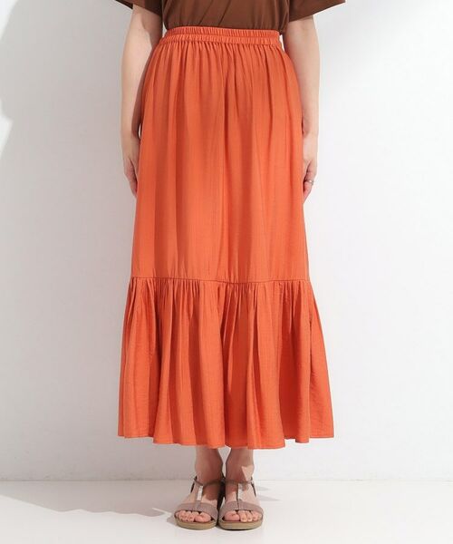 SHOO・LA・RUE / シューラルー ロング・マキシ丈スカート | 麻調ティアードスカート | 詳細17