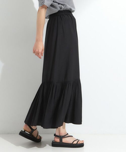 SHOO・LA・RUE / シューラルー ロング・マキシ丈スカート | 麻調ティアードスカート | 詳細2
