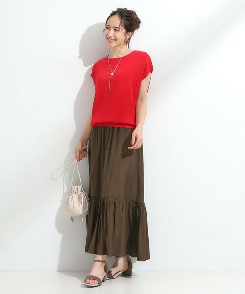 SHOO・LA・RUE / シューラルー ロング・マキシ丈スカート | 麻調ティアードスカート | 詳細7