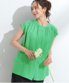 SHOO・LA・RUE / シューラルー シャツ・ブラウス | 【S-LL/洗濯後しわになりにくい】上品にきれい見え スラブギャザーブラウス