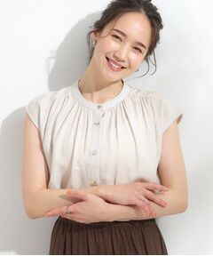 SHOO・LA・RUE / シューラルー シャツ・ブラウス | 【S-LL/洗濯後しわになりにくい】上品にきれい見え スラブギャザーブラウス