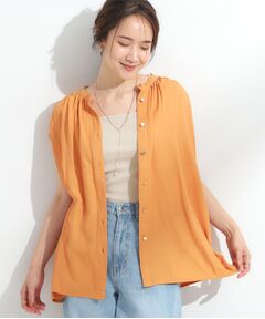 SHOO・LA・RUE / シューラルー シャツ・ブラウス | 【S-LL/洗濯後しわになりにくい】上品にきれい見え スラブギャザーブラウス