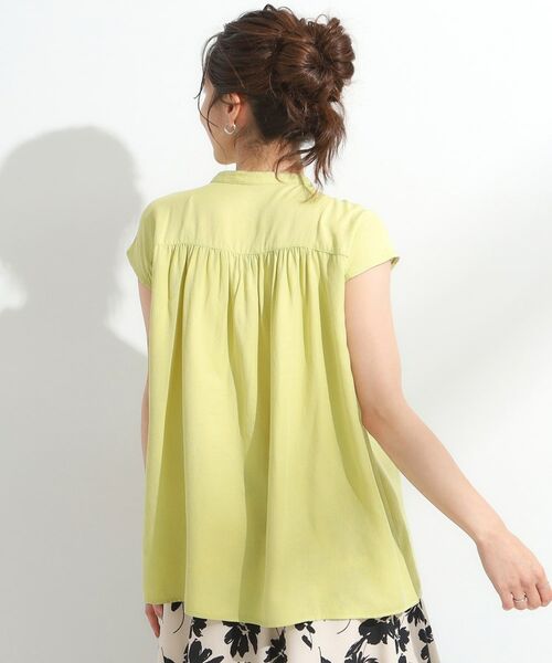 SHOO・LA・RUE / シューラルー シャツ・ブラウス | 【S-LL/洗濯後しわになりにくい】上品にきれい見え スラブギャザーブラウス | 詳細10