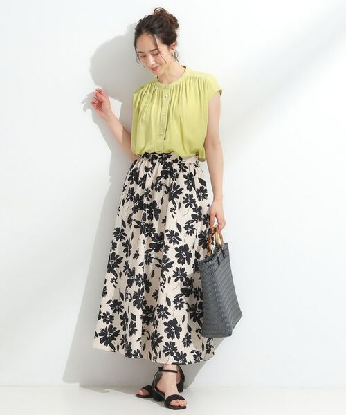 SHOO・LA・RUE / シューラルー シャツ・ブラウス | 【S-LL/洗濯後しわになりにくい】上品にきれい見え スラブギャザーブラウス | 詳細11