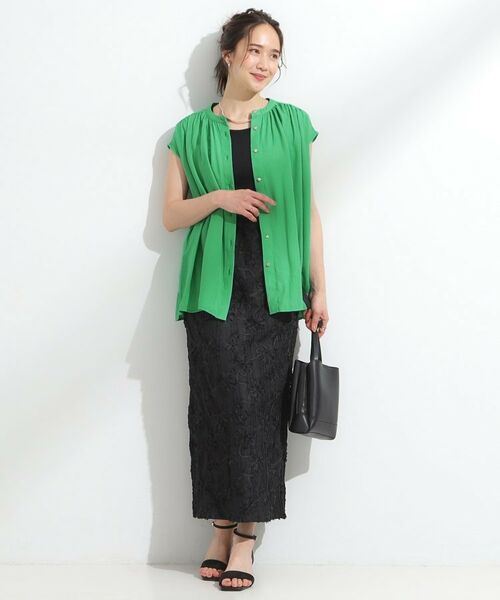 SHOO・LA・RUE / シューラルー シャツ・ブラウス | 【S-LL/洗濯後しわになりにくい】上品にきれい見え スラブギャザーブラウス | 詳細15