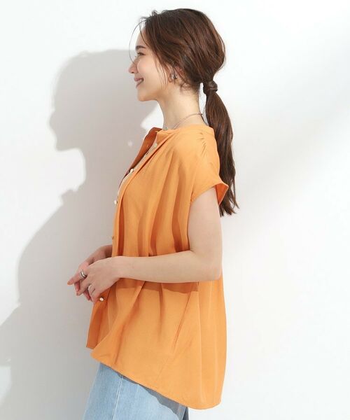 SHOO・LA・RUE / シューラルー シャツ・ブラウス | 【S-LL/洗濯後しわになりにくい】上品にきれい見え スラブギャザーブラウス | 詳細18