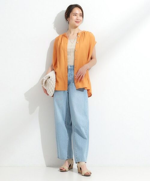 SHOO・LA・RUE / シューラルー シャツ・ブラウス | 【S-LL/洗濯後しわになりにくい】上品にきれい見え スラブギャザーブラウス | 詳細19