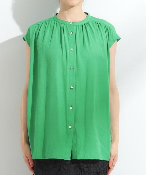 SHOO・LA・RUE / シューラルー シャツ・ブラウス | 【S-LL/洗濯後しわになりにくい】上品にきれい見え スラブギャザーブラウス | 詳細21