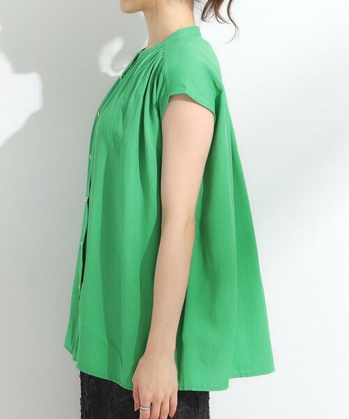 SHOO・LA・RUE / シューラルー シャツ・ブラウス | 【S-LL/洗濯後しわになりにくい】上品にきれい見え スラブギャザーブラウス | 詳細22