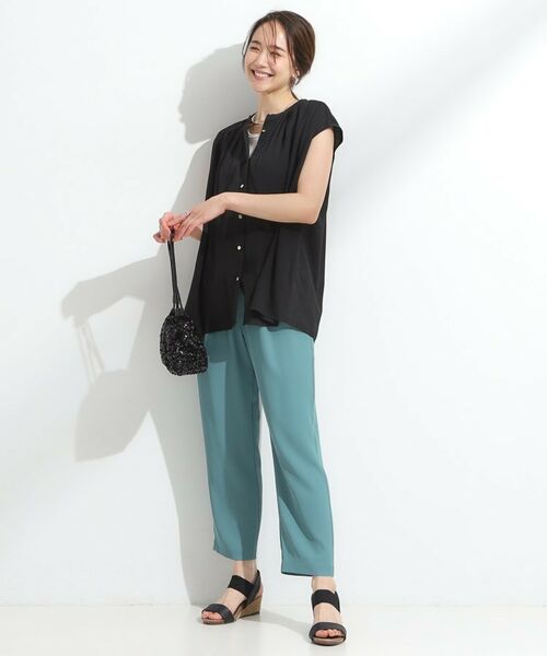 SHOO・LA・RUE / シューラルー シャツ・ブラウス | 【S-LL/洗濯後しわになりにくい】上品にきれい見え スラブギャザーブラウス | 詳細30