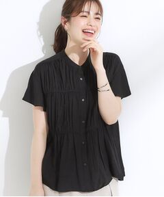 SHOO・LA・RUE / シューラルー シャツ・ブラウス | 【洗える/S-LL】一枚で着映え ティアード風 ギャザーブラウス
