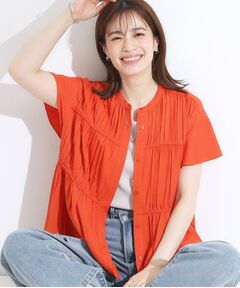 SHOO・LA・RUE / シューラルー シャツ・ブラウス | 【洗える/S-LL】一枚で着映え ティアード風 ギャザーブラウス