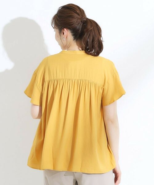 SHOO・LA・RUE / シューラルー シャツ・ブラウス | 【洗える/S-LL】一枚で着映え ティアード風 ギャザーブラウス | 詳細10