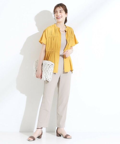 SHOO・LA・RUE / シューラルー シャツ・ブラウス | 【洗える/S-LL】一枚で着映え ティアード風 ギャザーブラウス | 詳細11