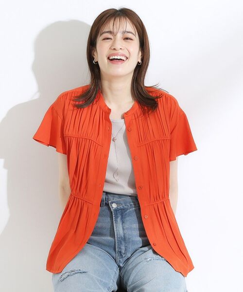 SHOO・LA・RUE / シューラルー シャツ・ブラウス | 【洗える/S-LL】一枚で着映え ティアード風 ギャザーブラウス | 詳細13