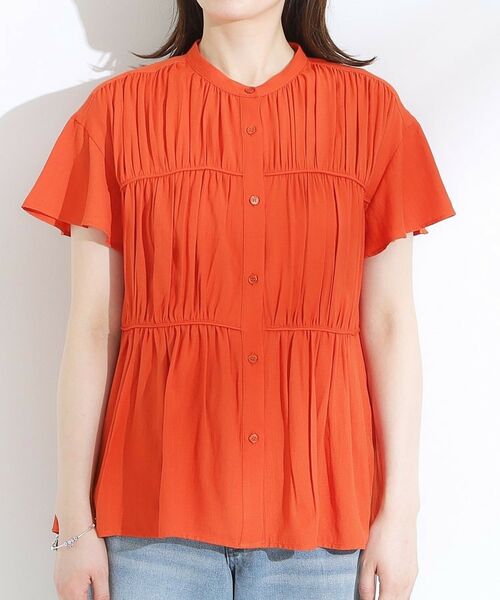 SHOO・LA・RUE / シューラルー シャツ・ブラウス | 【洗える/S-LL】一枚で着映え ティアード風 ギャザーブラウス | 詳細17