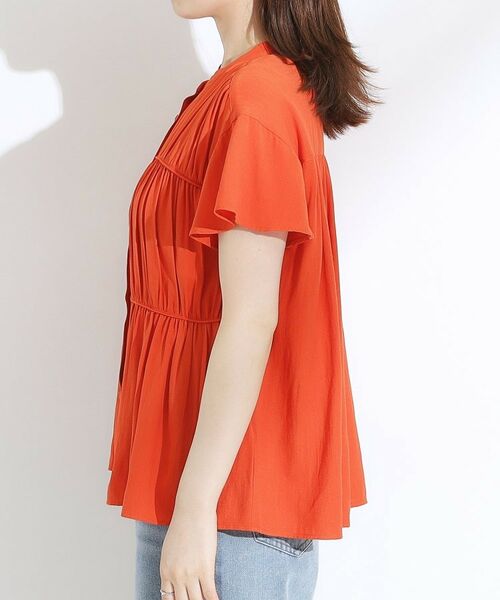 SHOO・LA・RUE / シューラルー シャツ・ブラウス | 【洗える/S-LL】一枚で着映え ティアード風 ギャザーブラウス | 詳細18