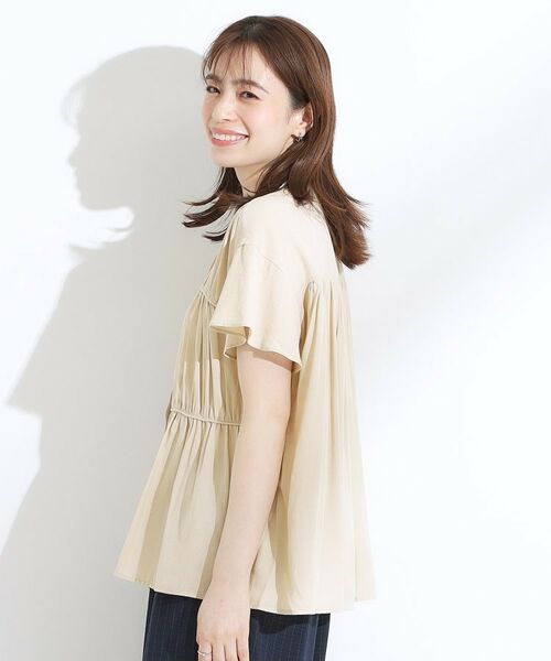 SHOO・LA・RUE / シューラルー シャツ・ブラウス | 【洗える/S-LL】一枚で着映え ティアード風 ギャザーブラウス | 詳細2